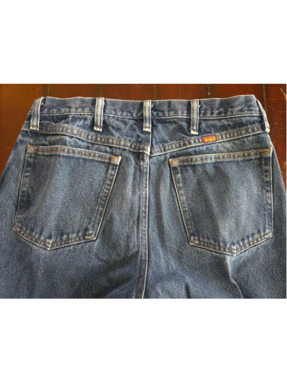 Vintage 90s Men's Rustler Blue Straight Jeans Size 34x32 Grunge Casual